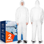 LinkMejor 2 Pakk/25 Pakk Hazmat Kjoler Disposeerbare Beskyttelsesoveraller