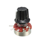 WH118 220K Ohm Variable Resistors Single Turn Rotary Carbon Film Potentiometer w Knobs