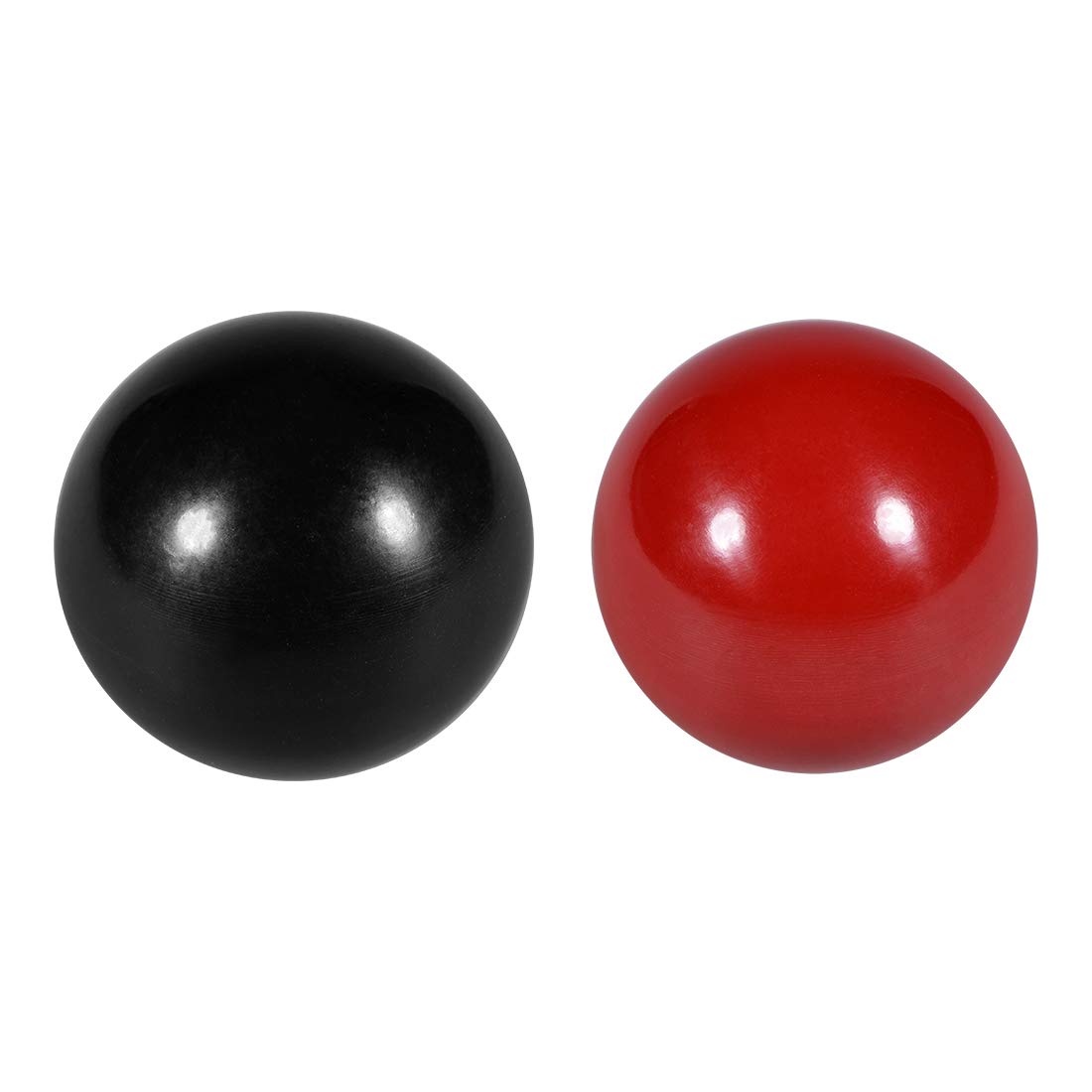 Thermoset Ball Knob M8 Female Thread Machine Handle 35mm Diameter Smooth Rim Red 2Pcs / Black 2Pcs