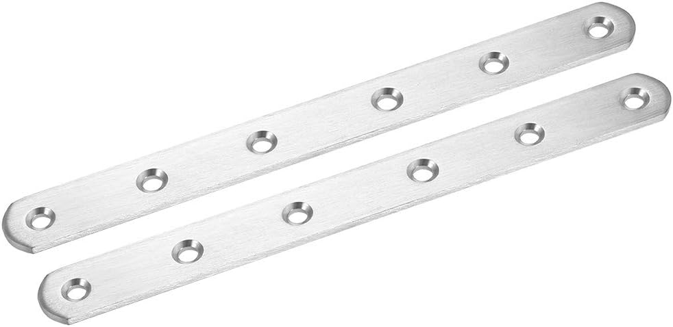 Repair Plate, 197mm x 20mm, Flat Fixing Mending Bracket Connector with Screws, 2 Pcs