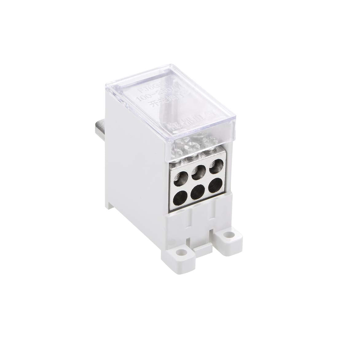 1 Inlet 6 Outlet DIN Rail Terminal Blocks 690V 125A Max Input Distribution Block for Circuit Breaker