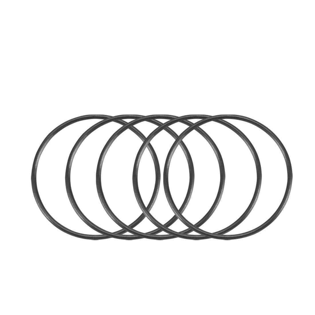 Nitrile Rubber O-Rings, 25mm OD 23mm ID 1mm Width, Metric Sealing Gasket, Pack of 100