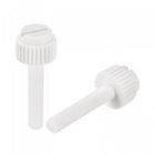 Plastic Machine Screws, M4x20mm PP Slotted Knurled Fasteners Bolts for Electronics, Communications, White, 100Pcs