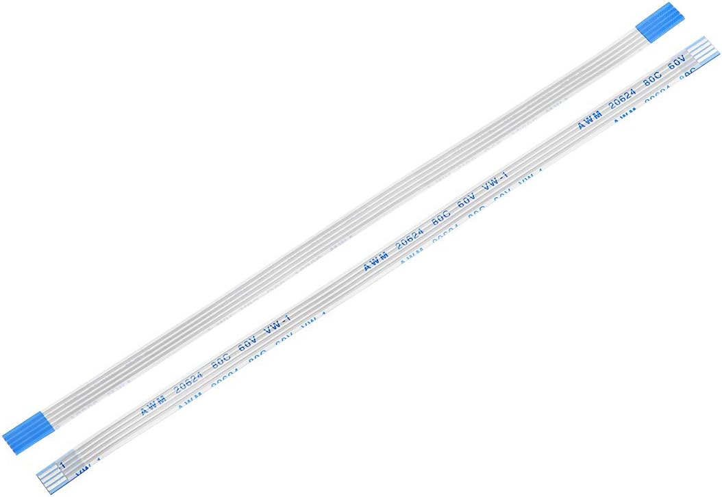 Flexible Flat Cable,150mm 1mm Pitch 4 Pins FPC FFC Flexible Ribbon Cable for LCD TV DVD Player 5Pcs (A Type)