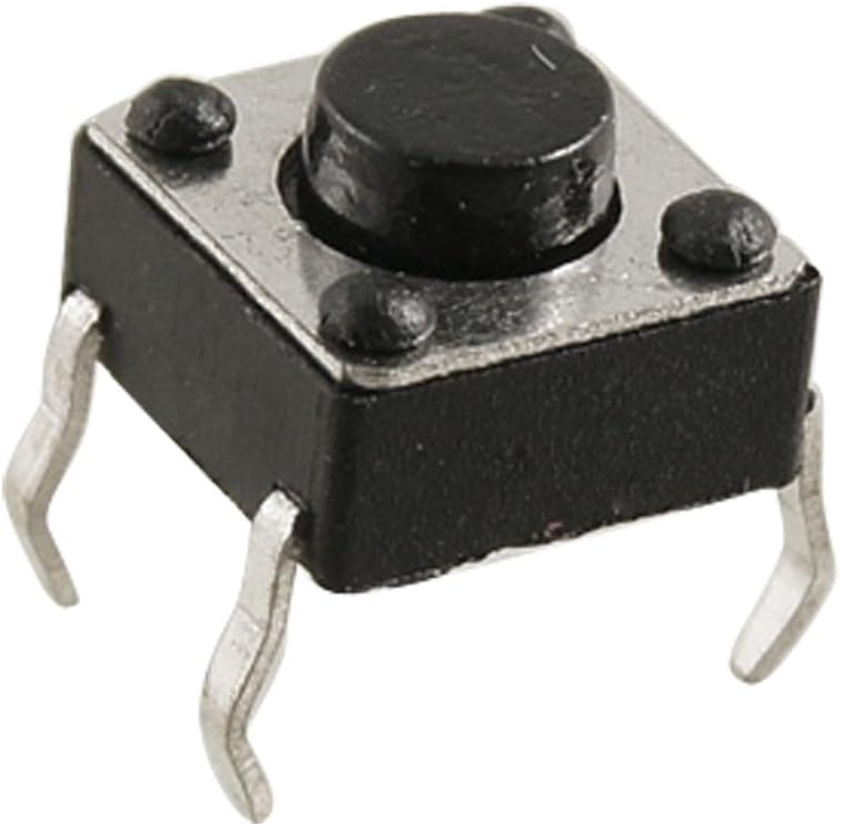 20 Pcs 6x6x4.3mm 4 Pins DIP Through-Hole Momentary Tact Tactile Switch
