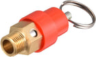 Safety Valve Air Compressor Pressure Relief Valve, 1/8" PT Male, Red Hat, 1Pack