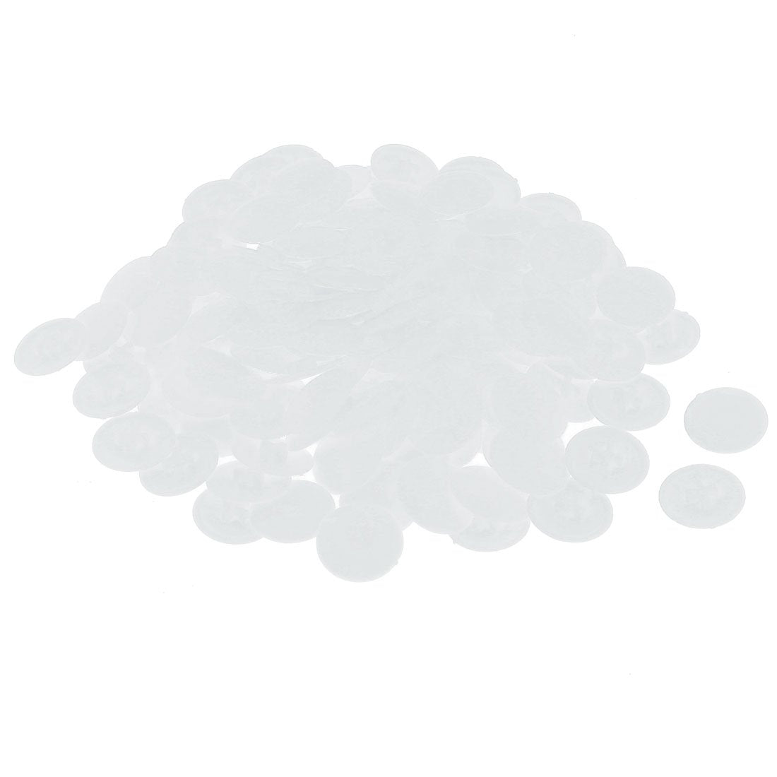 6mm Phillips 17mm Head Dia Screw Plastic Cap Cover Translucent 100PCS