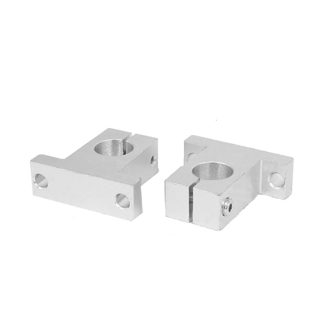 SK16 16mm Shaft Inner Diameter Rail Linear Motion Guide Support Silver Tone 2pcs