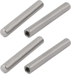 304 Stainless Steel M4 Female Thread 6mm x 45mm Cylindrical Dowel Pin 4pcs