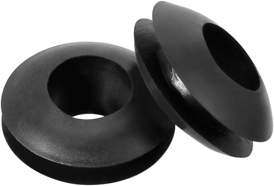 Wire Protector Oil Resistant Armature Rubber Grommet 5mm Inner Dia 100pcs Black