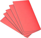 Blank Metal Business Card 80x40x0.6mm Anodized Aluminum Plate for DIY Laser Printing Red 5 Pcs