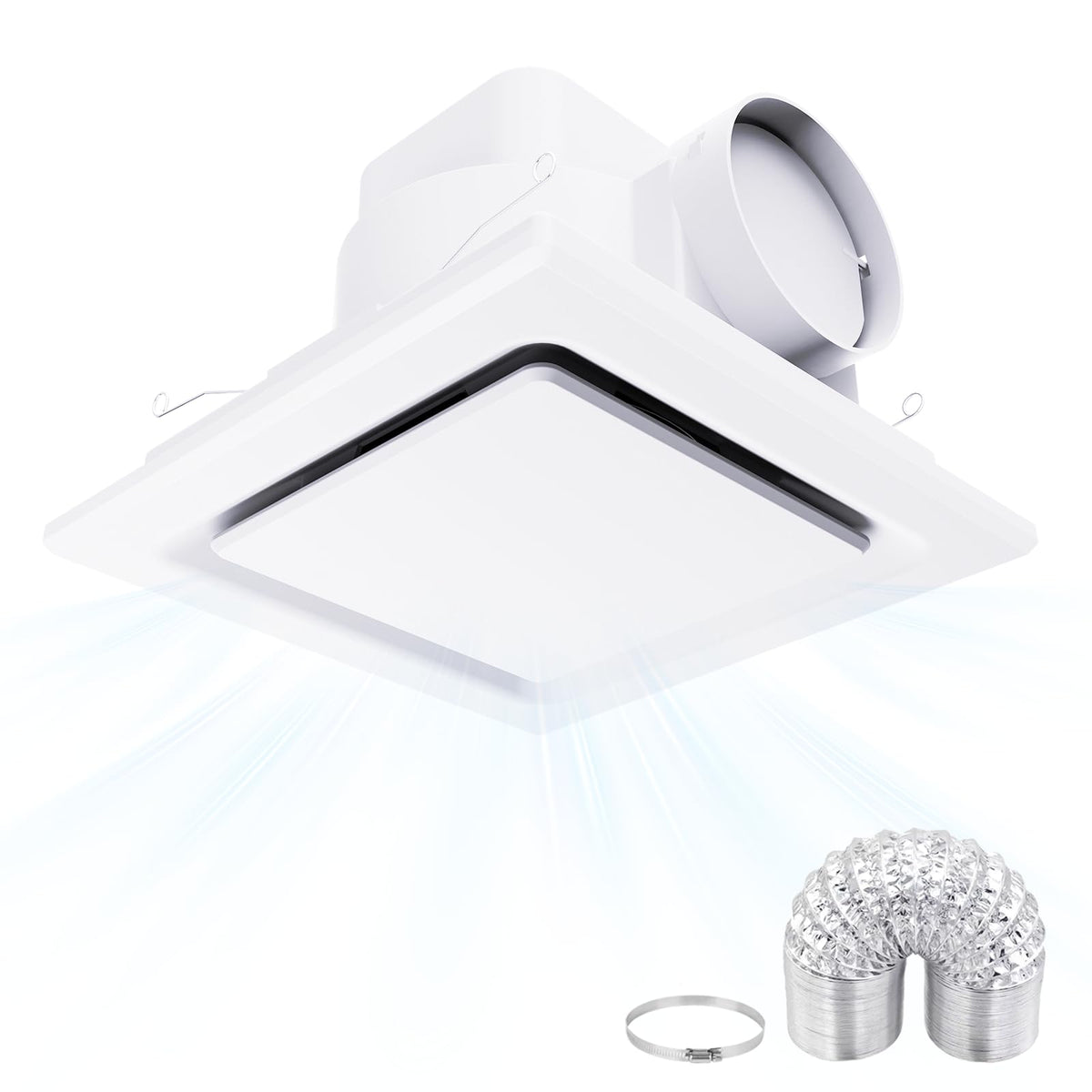 LinkMejor Badezimmer-Absauger ohne Licht, 10" Panel-Zimmerventilator