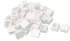 Plastic Square Hole End Cap Tubing Insert Glide 1 Inch x 1 Inch 40 Pcs