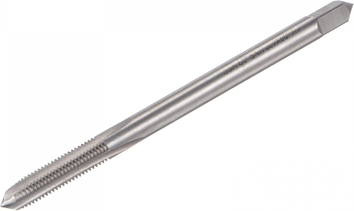 Thread Milling Taps, 1/4-28 UNF High Speed Steel (HSS) 3 Straight Flutes Machine Screw Thread Threading Tap, 4" Length (Extra Long)