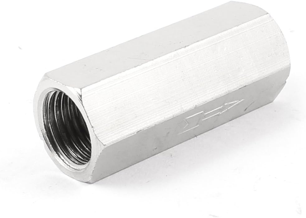 1/4" PT Female Thread Full Port One Way Air Check Valve Silver Tone