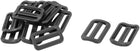 LinkMejor Plastic Travel Adjustable Backpack Glide Buckle 25mm Strap Width 12pcs Black