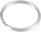 LinkMejor Split Key Ring 23mm Open Jump Connector for Lanyard Zipper Handbag, Nickel Plated Iron, Pack of 100