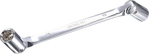 12 จุดหัวย้อยแข็งตัวยอดเซ็คท์, 18mm x 19mm มิตริก โดูเบิลสวิวล์บอกเอนด์, CR-V หมุน 180 องศาสำหรับการซ่อ