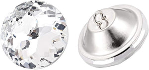 Crystal Upholstery Buttons 20mmx16mm for Sewing Sofa Bed Headboard DIY Crafts Decoration, 20pcs