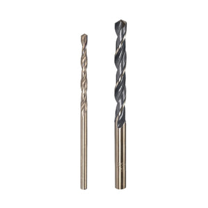 Juego de brocas LinkMejor, acero de alta velocidad recubierto con nitruro de titanio. Cuchillas de perforación con mango redondo y recto, para aleaciones de acero inoxidable y cobre. (5 piezas de 2 mm, 2 piezas de 6 mm)