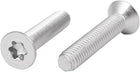 M5 x 22mm 316 Stainless Steel Flat Torx Head Machine Screw Silver Tone 10pcs