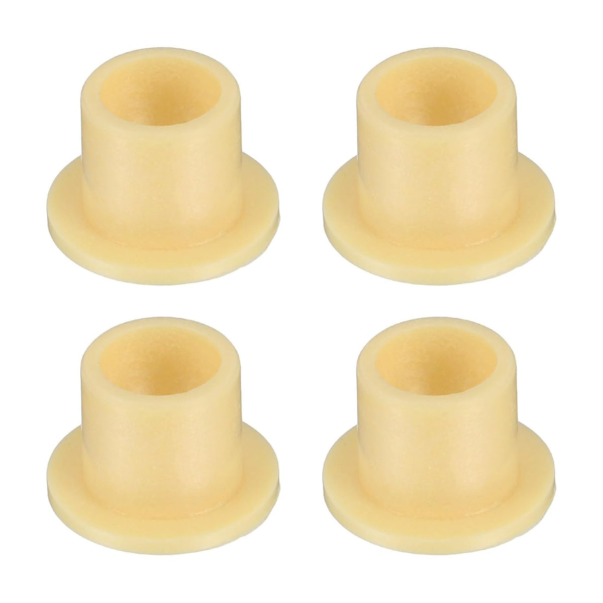4Pcs Flanged Sleeve Bearing, Plastic Bushing ID 6mm x OD 8mm x Length 8mm POM Bushing, Yellow