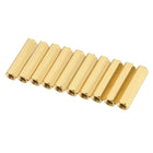 10pcs Brass Straight PCB Pillar Female Thread Hex Standoff Spacer M3x5x19mm