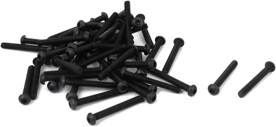M2x16mm Alloy Steel Button Head Hex Socket Cap Screw Bolt 50pcs