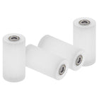 4Pcs Plastic Roller Wheel with Bearings, ID 15/64" (6mm) x OD 63/64″ (25mm) x Length 1-15/16"(50mm), Guiding Wheel Flat Belt Idler (White)