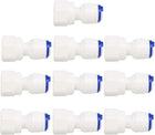 1/4 Inch Female -1/4 Inch Tube OD Quick Connect Water Purifiers Tube Fittings Push in To Connector Filter Tubing Hose Pipe Joint for RO Reverse Osmosis System 10pcs