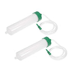 Air Tubing Glue Dispenser Syringes 200cc Clear w Adapter for Industrial, 2 Pcs (Plastic Cover)
