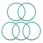 Fluorine Rubber O-Rings, 60mm OD 55.2mm ID 2.4mm Width FKM Seal Gasket for Machinery Plumbing, Green, Pack of 5
