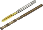 M4 x 0.7 Straight Flute Tap and 3.3mm Drill Bit Set, Titanium Coated High Speed Steel Screw Thread Milling Taps Threading Tool 16pcs