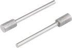 Diamond Mounted Points 6mm Cylinder Head 1/8 Inch Shank Grinding Rotary Tools Pack of 2
