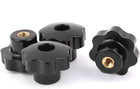 Machinery Latche Knurled Clamping Knob Handle M8 Female Threaded 4pcs
