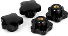 50mm Plastic Star Head 8mm Female Thread Clamping Knob Grips 4pcs