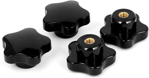 50mm Plastic Star Head 8mm Female Thread Clamping Knob Grips 4pcs
