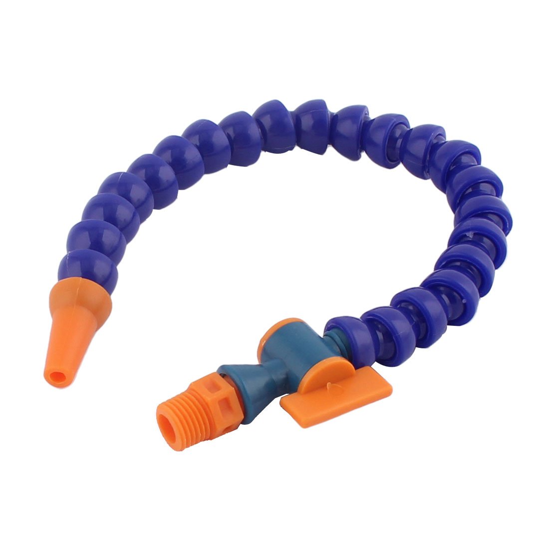 a16042800ux0285 1/4BSP Thread Diameter 13" Length Blue Plastic Round Nozzle Flex Water Oil Coolant Pipe Hose Tube, 0.39" ID