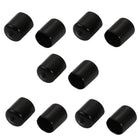 10Pcs 18mm Inner Dia PVC Flexible Vinyl End Cap Screw Protector Cover Black