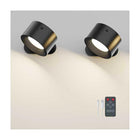 LinkMejor 3PACK LED-vägglampa, Laddbar vägglampa med fjärrkontroll-Trä
