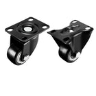 Swivel Fixed Casters 1.5 Inch PU Top Plate Mounted Caster Wheels, 330lb Total Load Capacity, Pack of 4 (2 Pcs Swivel, 2 Pcs Fixed)