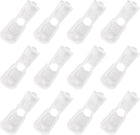 12Pcs Cord End Tips, Nylon Zipper Pull Cord Stopper Drawstrings Ends Cord Lock for Backpack Sneakers Jacket Shoes (19x13mm, White)