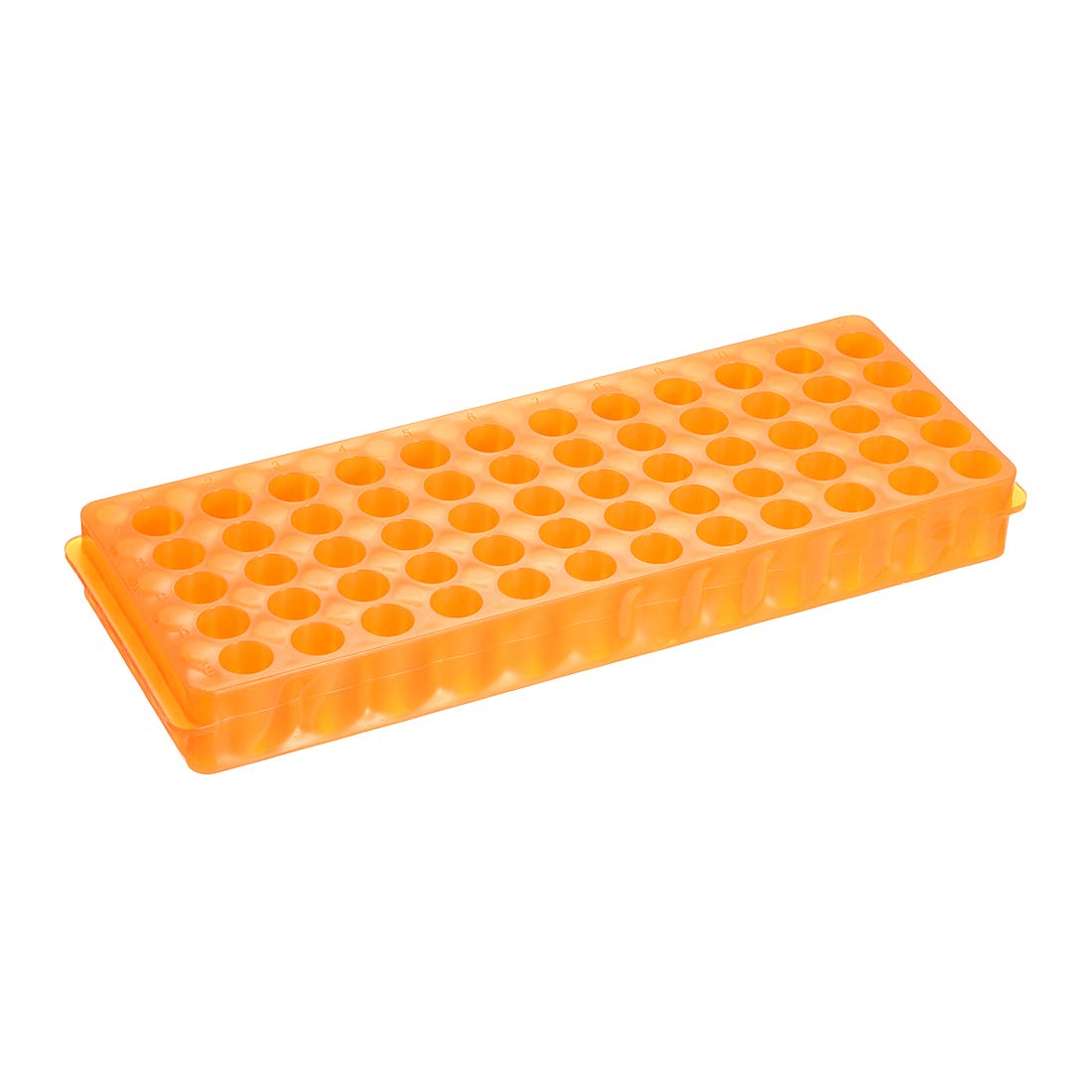 2 Pcs 2 Kind of Tube Rack Polypropylene 60-Well Orange for 0.2ml, 0.5ml, 1.5ml, 2ml