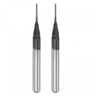 End Mill CNC Router Bits, 0.7mm x 5.5mm 1/8" Shank Diamond Film Coated Carbide Engraving Bit Milling Cutter Right Hand for PCB Plastic Fiber Wood 2pcs