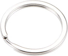 LinkMejor Split Key Rings 32mm Open Flat Jump Connector for Lanyard Zipper Handbag, Electroplated Iron, Pack of 10