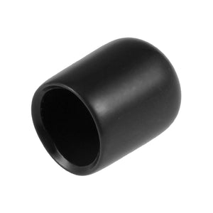 80st Gummidäck 9mm ID Vinyl Runda Däcklock Kapsel Skruvskarvarskydd Svart