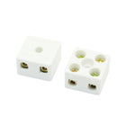 2 Way 10A Ceramics Terminal Blocks High Temp Porcelain Ceramic Connectors for Electric Wire Cable 2pcs