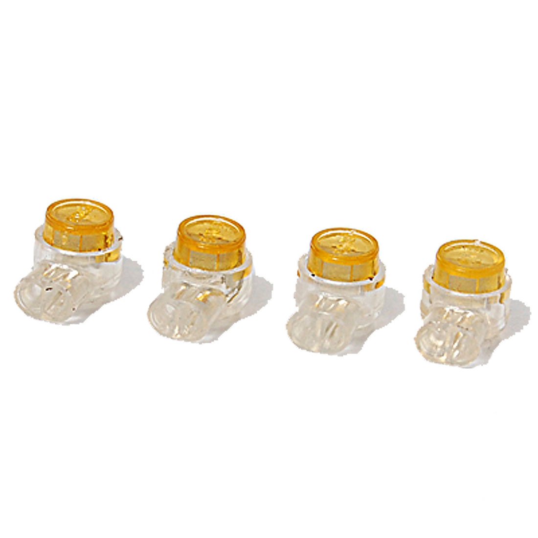 LinkMejor 50 Pcs UY Connector 2 Ports Splice Joints Yellow for 2-Wire