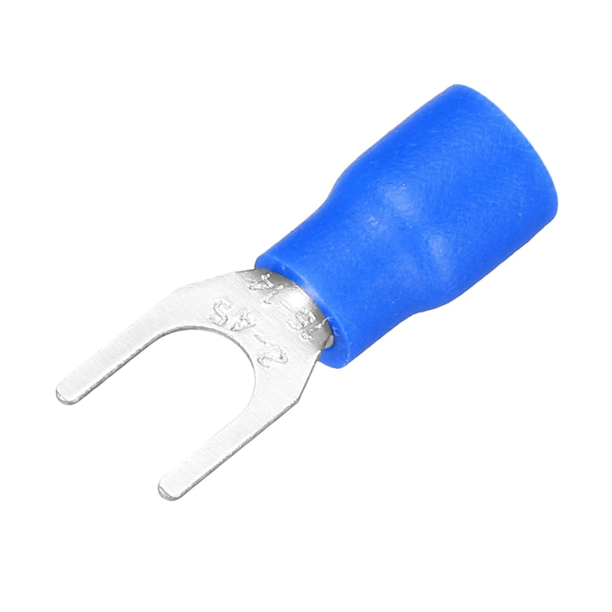 100 Pcs Insulated U-Type Wire Connector Electrical Crimp Terminal 16-14 AWG for Electrical Projects Blue