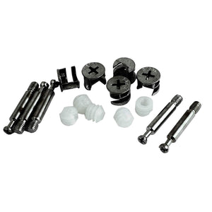 3-in-1 Furniture Connecting Kit 14mm OD Cam Fitting, 5.75x39.6mm Dowel Screws, 10.7mm OD Pre-Inserted Nut 5 Sets